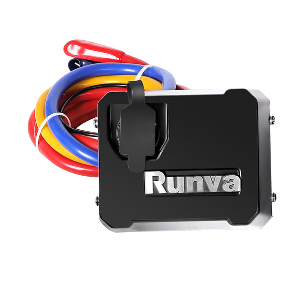 RUNVA Winch Premium Series Complete 12V Control Box With Cables - Black