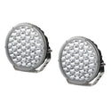 9" Round LED Driving Lights / Spot Lights (Pair) - Silver - Hulk 4x4