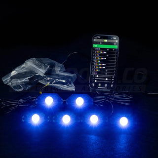 RGB Rock Lights - 6 Pack - Bushdoof